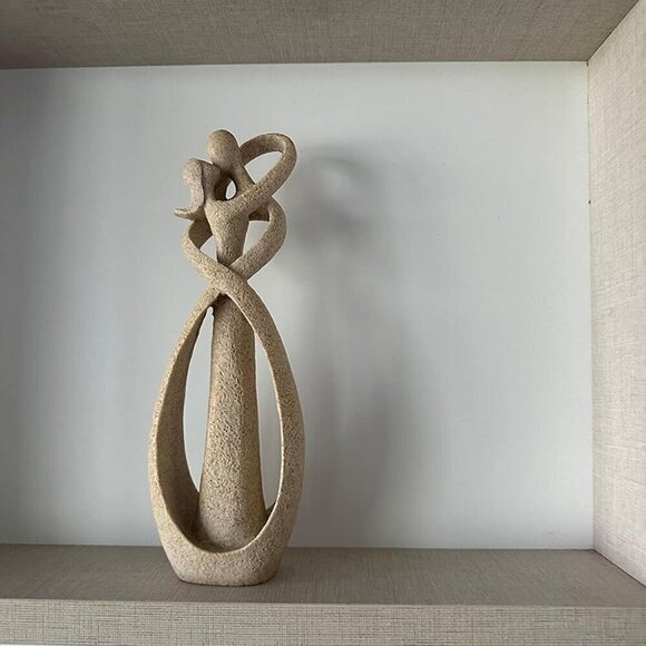 Kissing Lovers Statue Abstract Sculpture Resin Statues for Home Décor - Picture 1 of 9